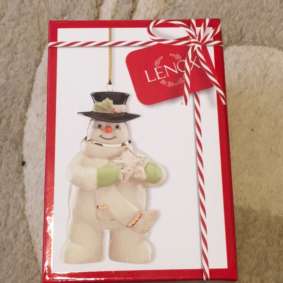 NWT, LENOX ORNAMENT, SNOWMAN ALL PORCELAIN, 3.5 inches, NIB - Picture 1 of 4